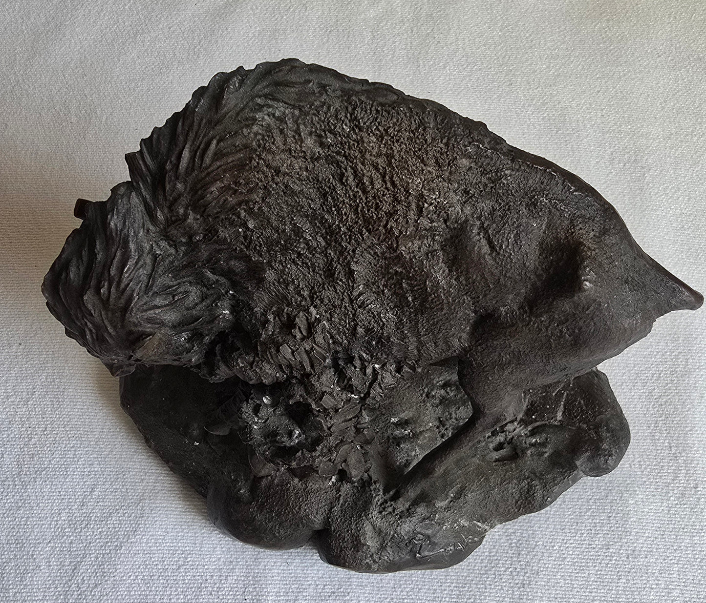 Vintage 1981 Ron Chapel "Thunder on the Plains" Bronze Sculpture Bison Buffalo