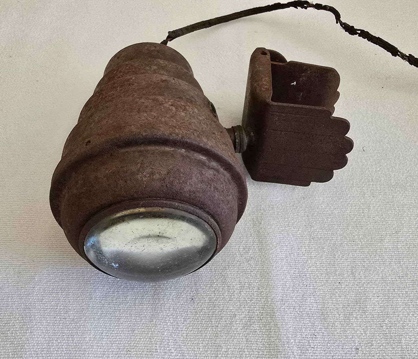 Vintage 1920's Art Deco Desk Lamp Light Bullet Torpedo Fisheye Headboard Reading Lamp