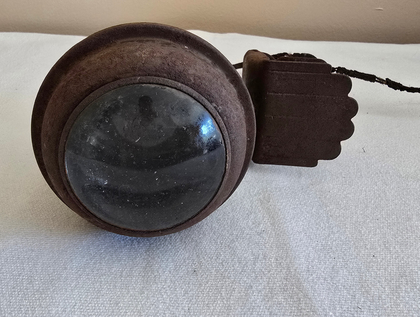 Vintage 1920's Art Deco Desk Lamp Light Bullet Torpedo Fisheye Headboard Reading Lamp