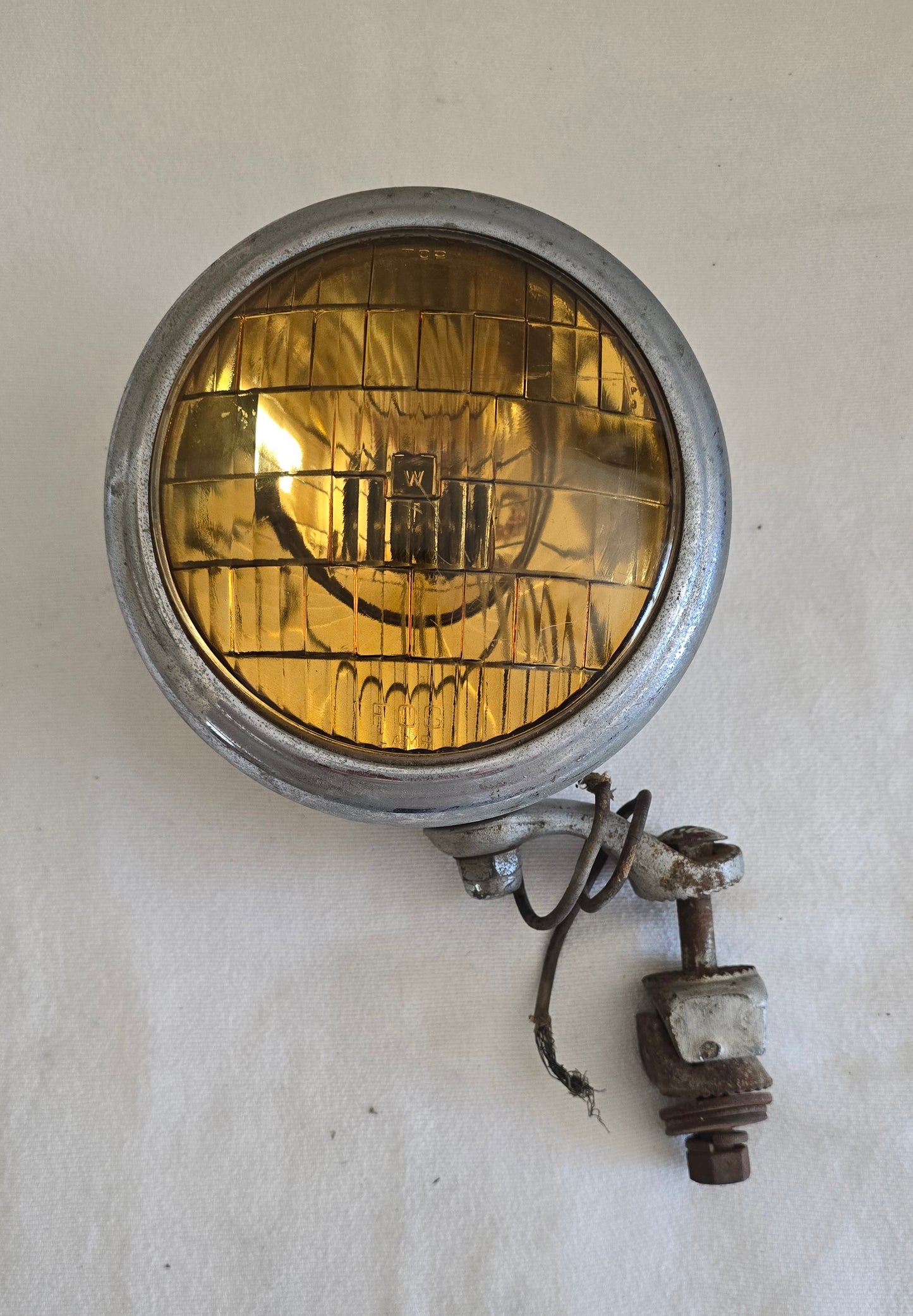 Vintage Yankee Clipper Amber Fog Lamp Light with Mount