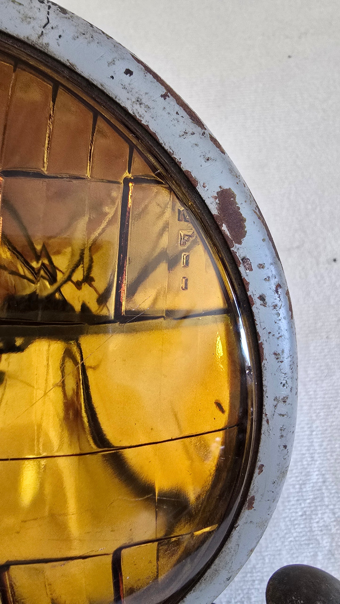 Vintage Dietz No. 909 Amber Fog Lamp Light with Mount