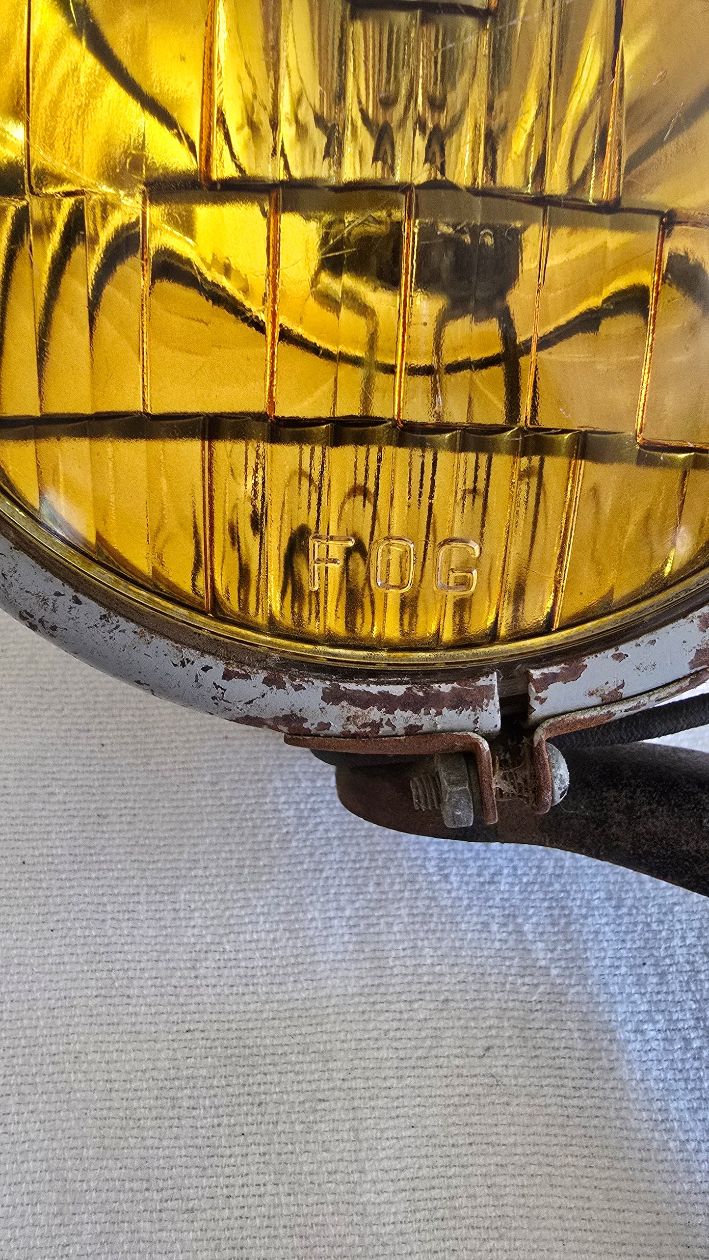 Vintage Dietz No. 909 Amber Fog Lamp Light with Mount