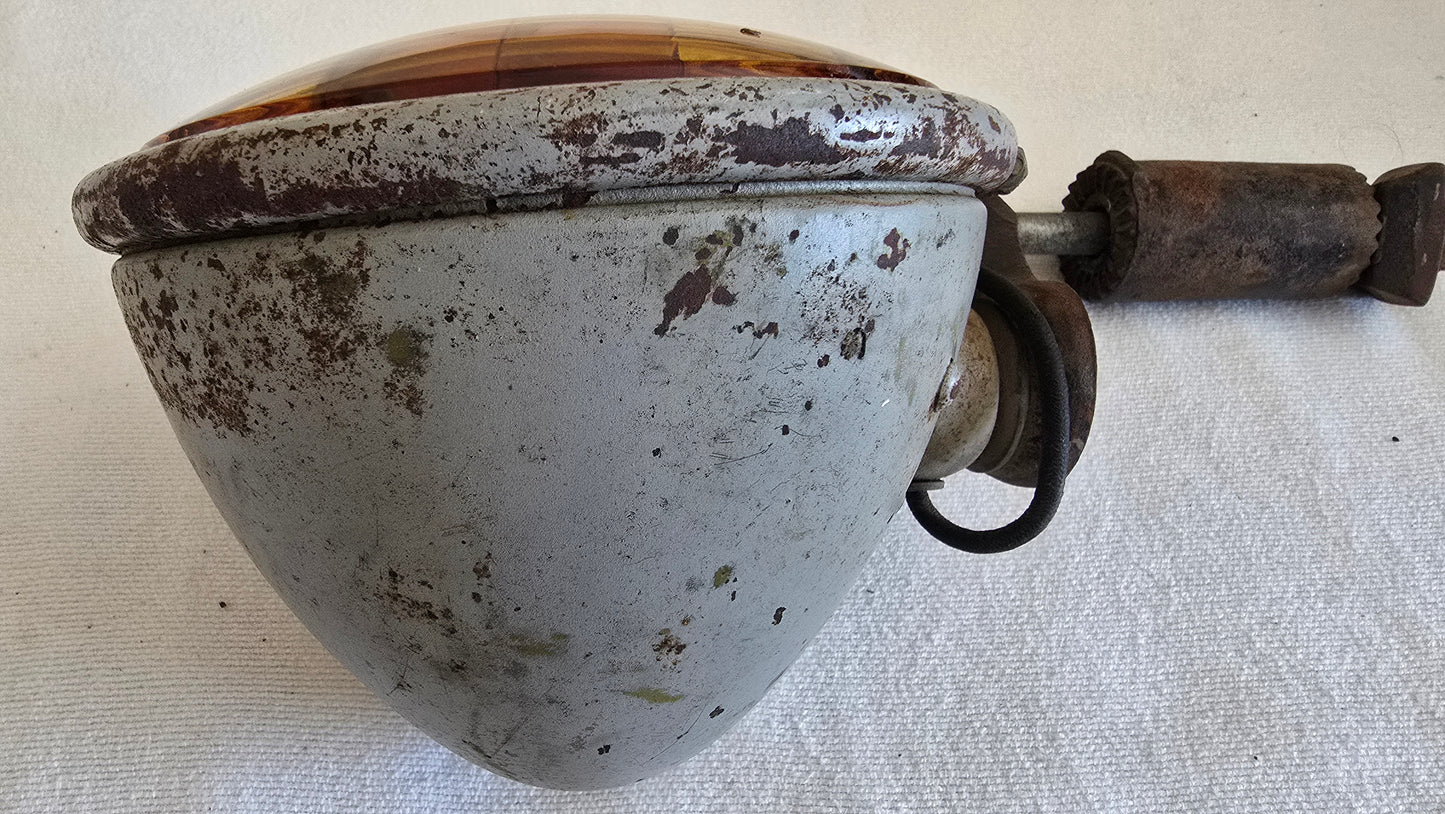 Vintage Dietz No. 909 Amber Fog Lamp Light with Mount