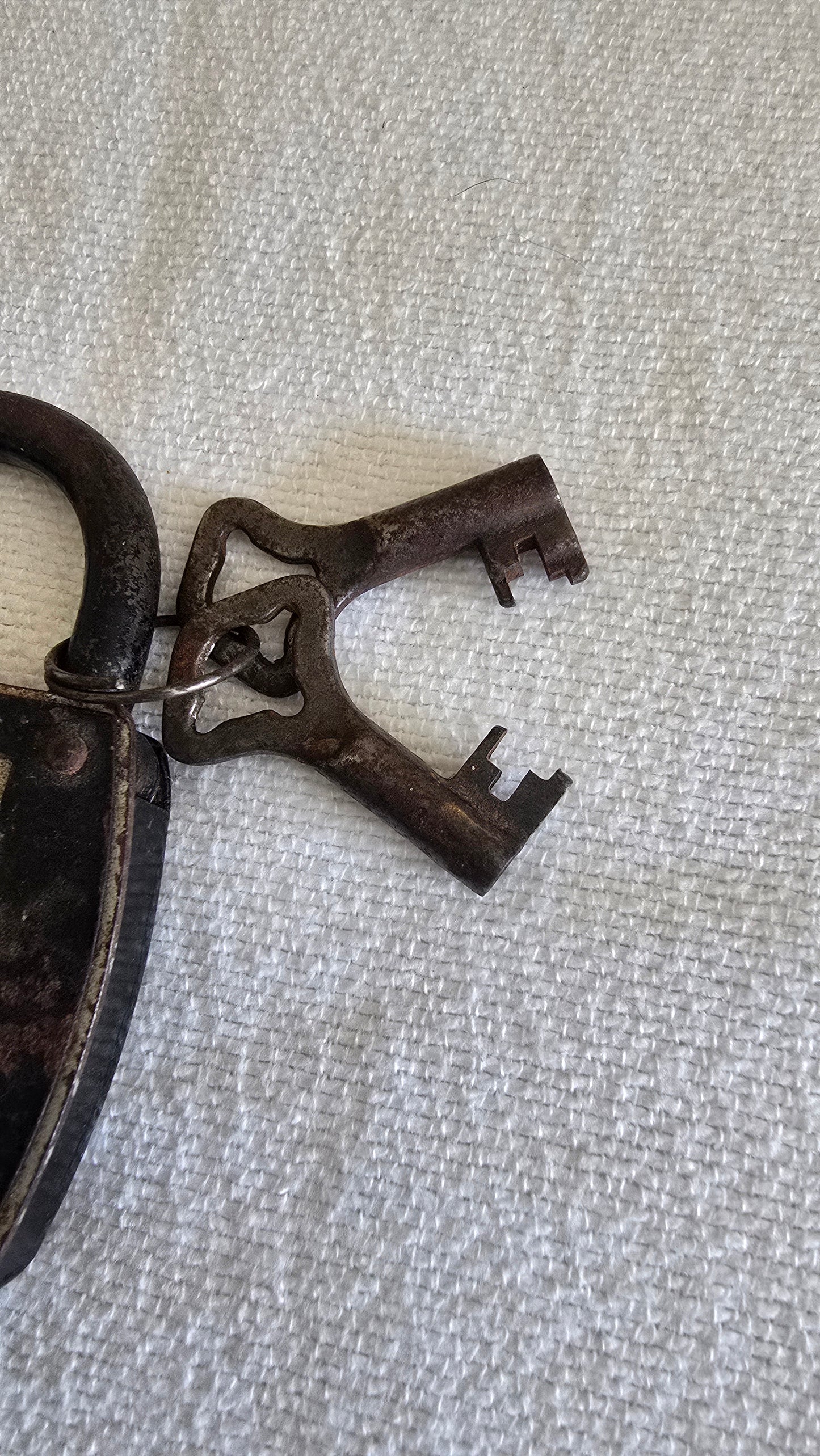 Antique German BKS Zuhaltungen Padlock with Keys - Working