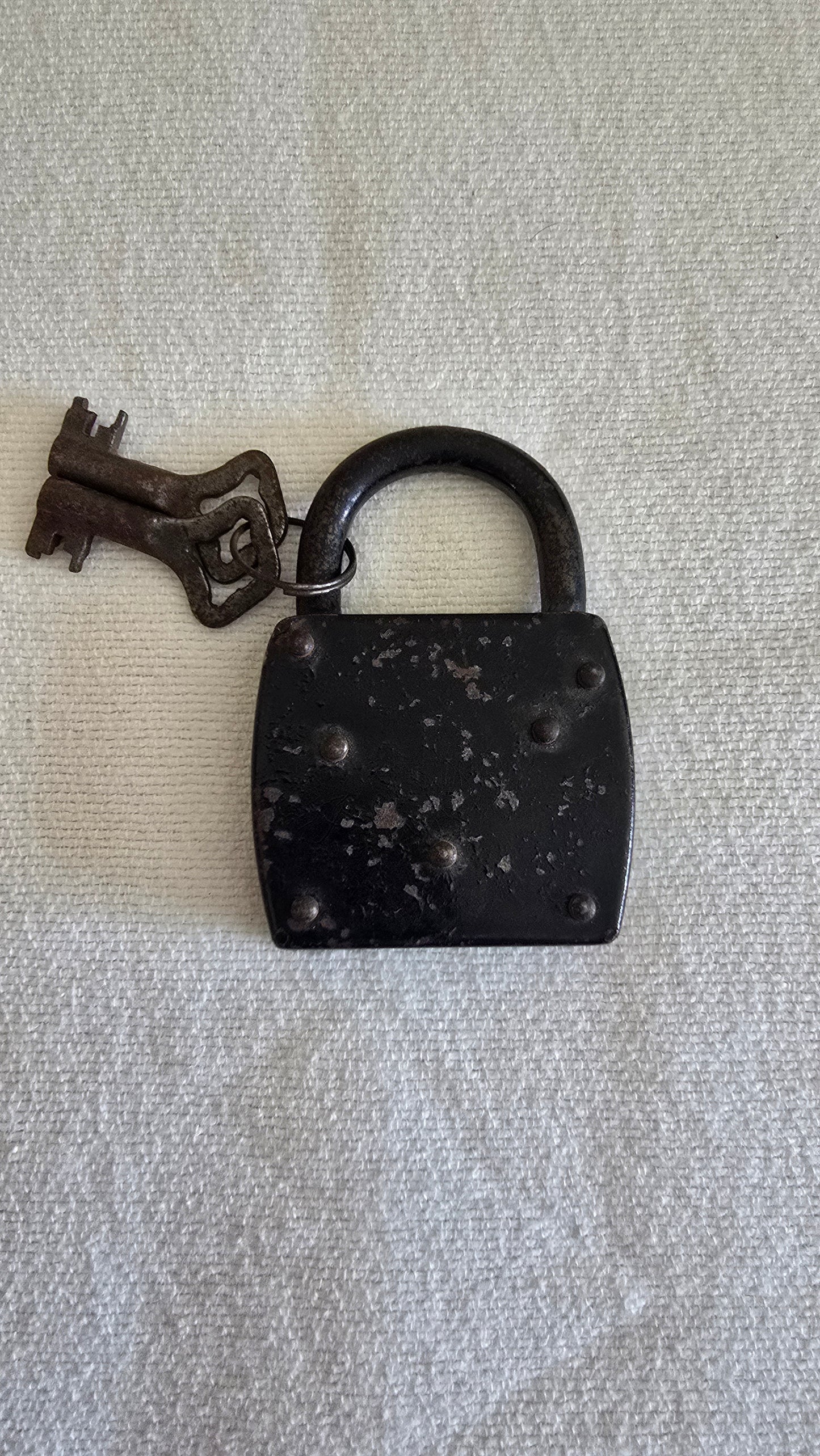 Antique German BKS Zuhaltungen Padlock with Keys - Working