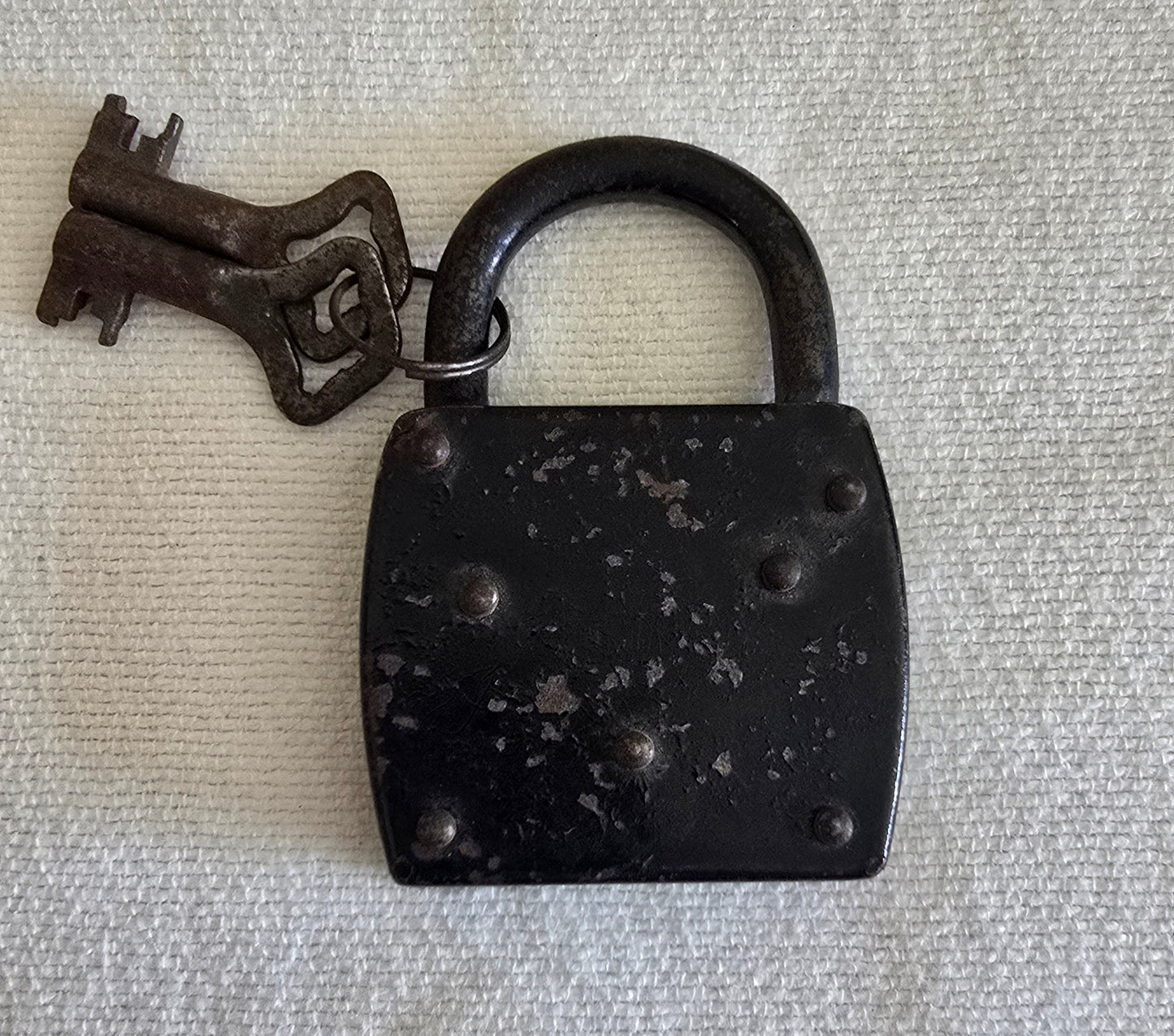 Antique German BKS Zuhaltungen Padlock with Keys - Working