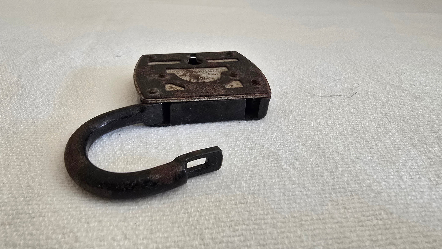 Antique German BKS Zuhaltungen Padlock with Keys - Working