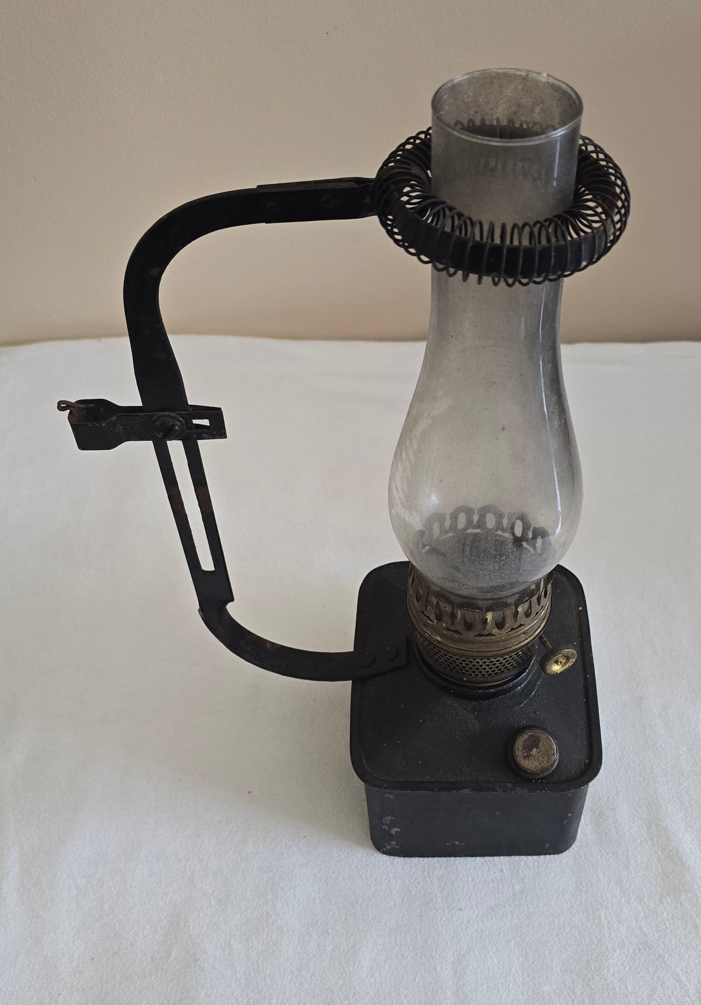 Antique Railroad Caboose Oil Kerosene Lamp Wall Mounted Lantern Light Tin