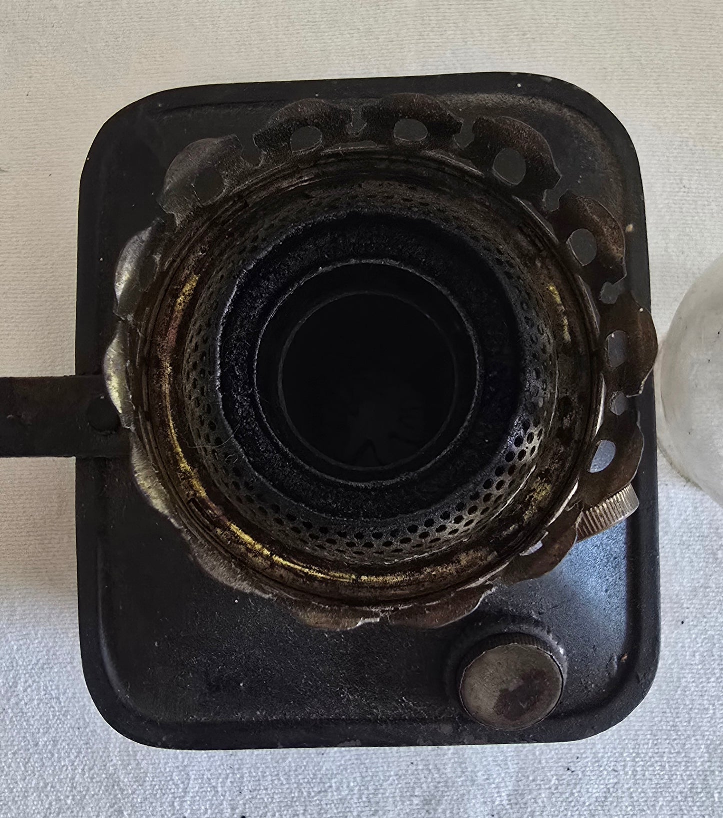 Antique Railroad Caboose Oil Kerosene Lamp Wall Mounted Lantern Light Tin