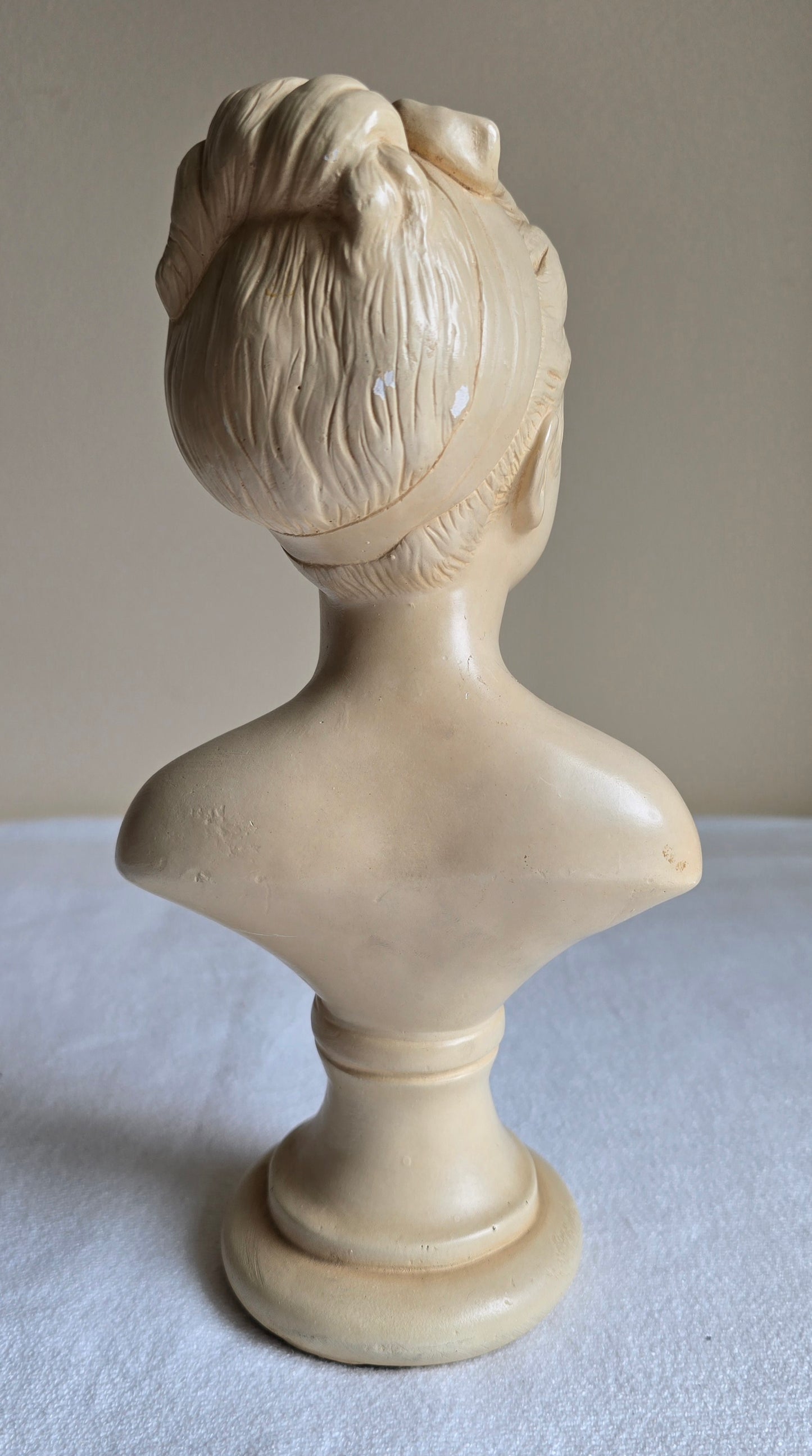 Vintage Alexander Backer Chalkware Young Girl Bust Statue