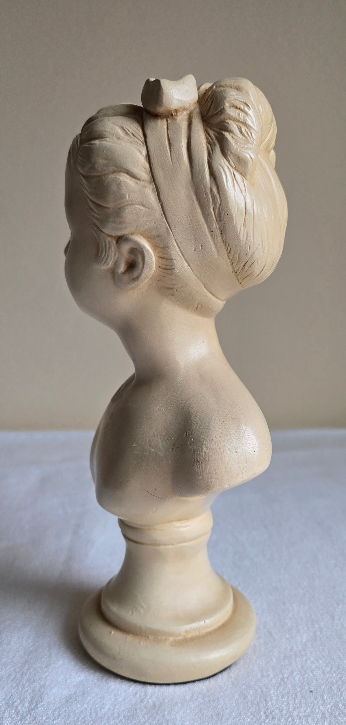 Vintage Alexander Backer Chalkware Young Girl Bust Statue