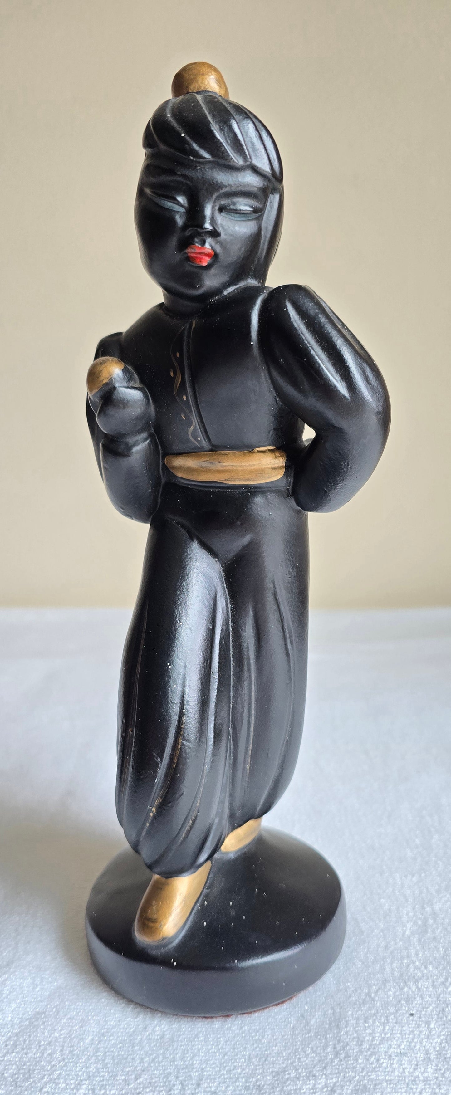 Vintage ABCO Alexander Backer 264/265 Pair African Nubian Chalkware Dancers