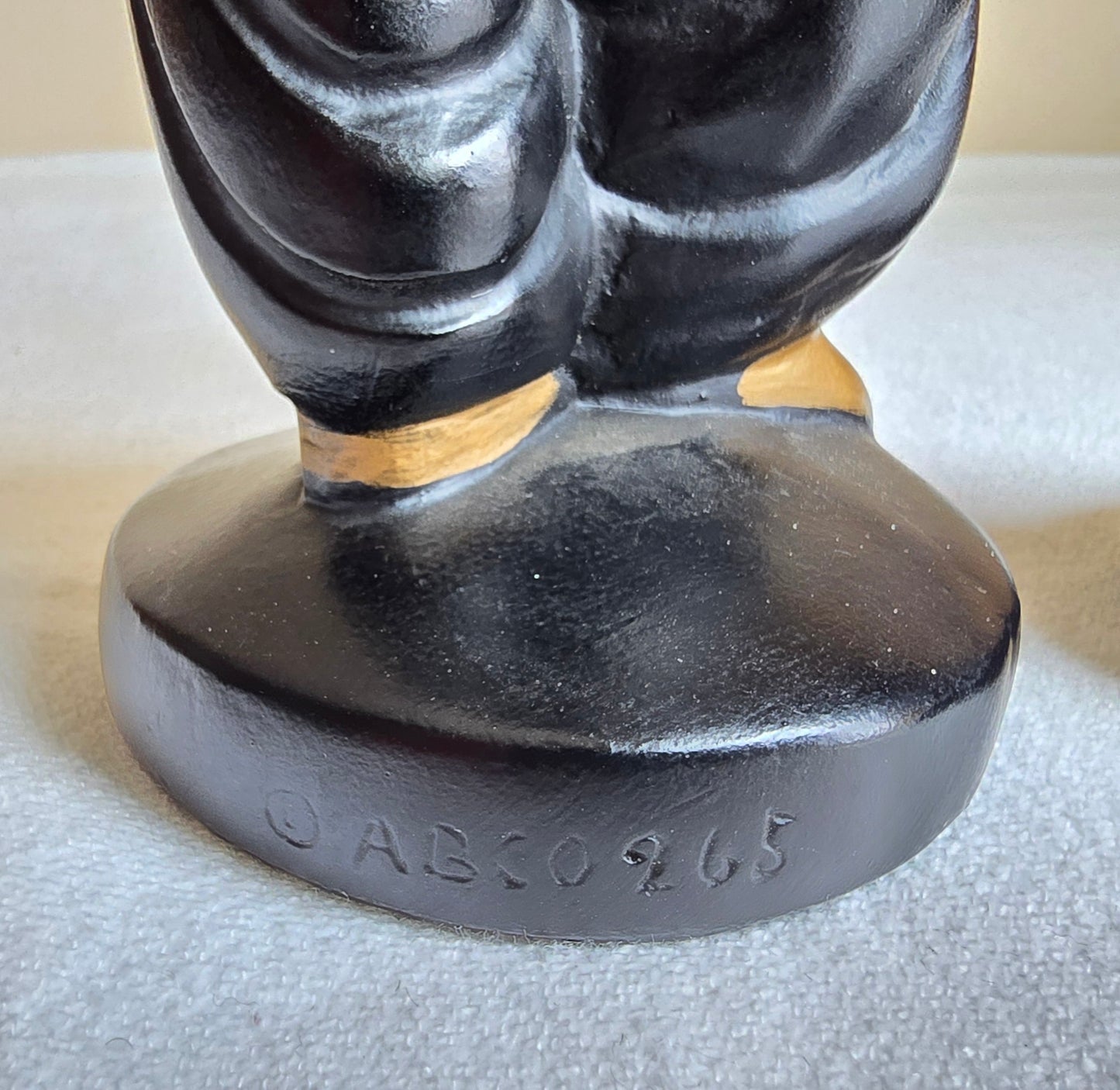 Vintage ABCO Alexander Backer 264/265 Pair African Nubian Chalkware Dancers