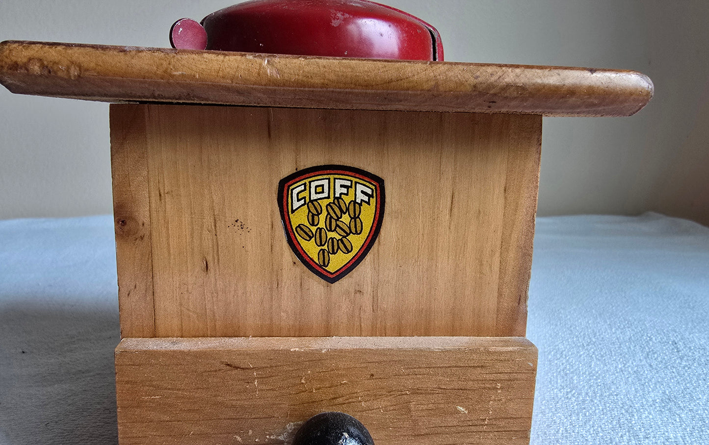 Vintage Rare Coff Wooden Manual Coffee Grinder 1960's Made in Italy