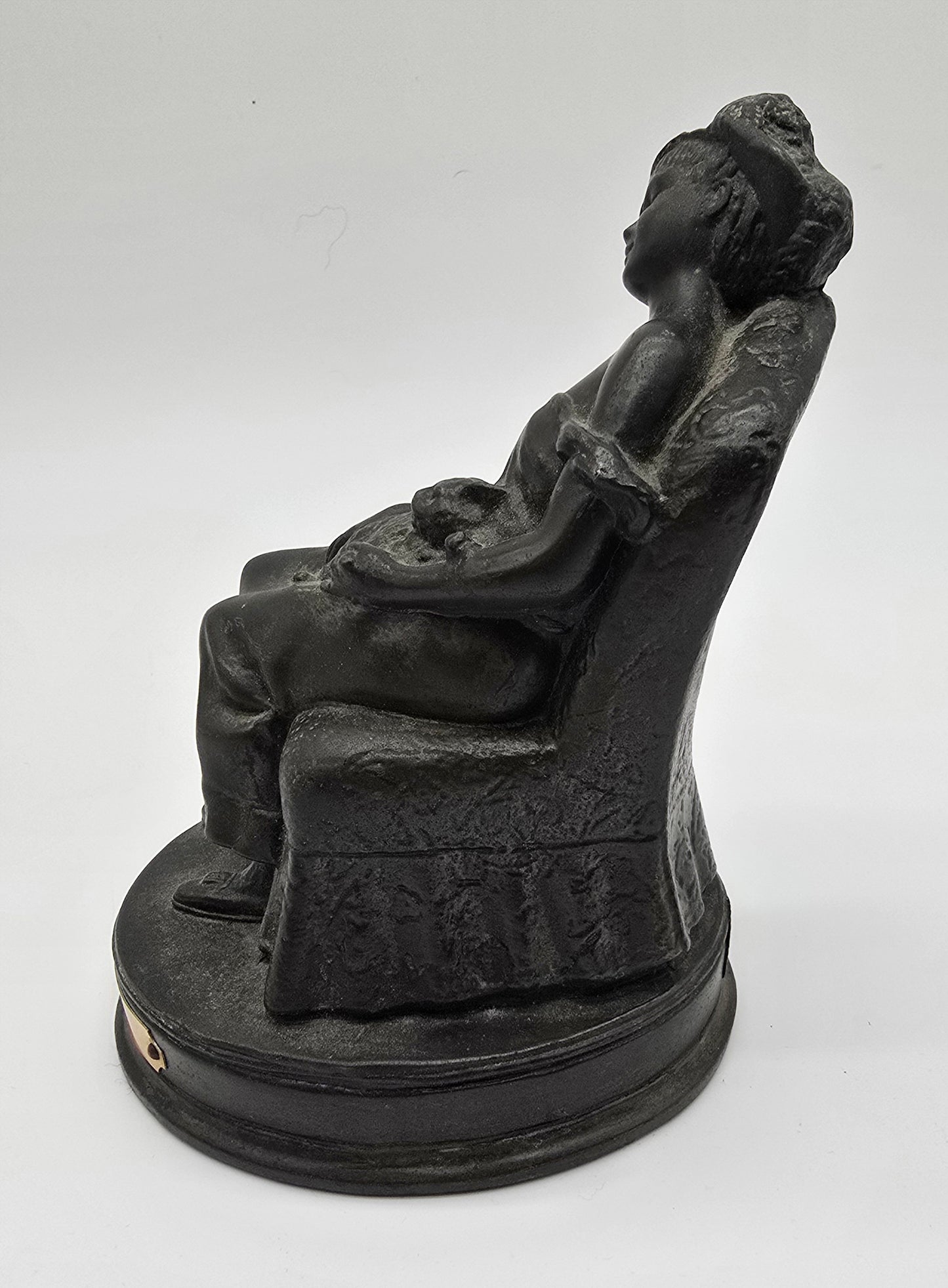 H. Kalish Fille et Chat Girl Woman Lady with Cat Bronze Statue