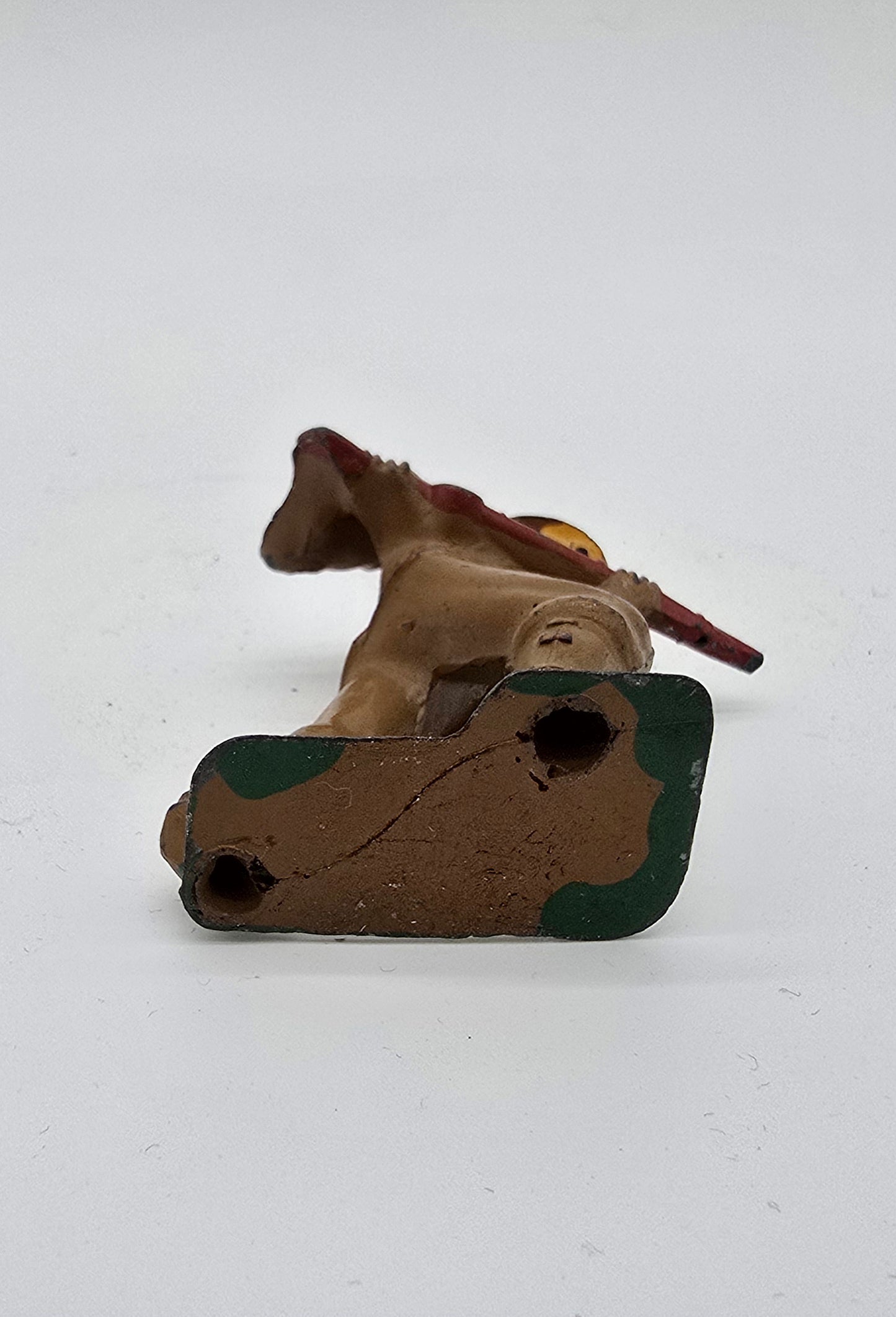 Vintage Barclay Manoil Lead Toy Soldier with Gas Mask and Gun