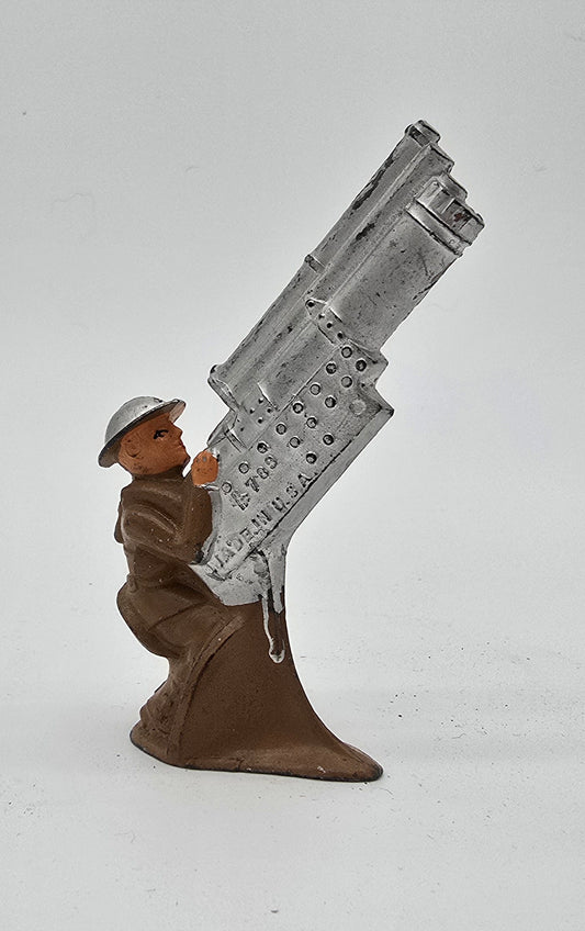 Vintage Barclay Manoil Lead Toy Soldier Anti Aircraft Gun #789