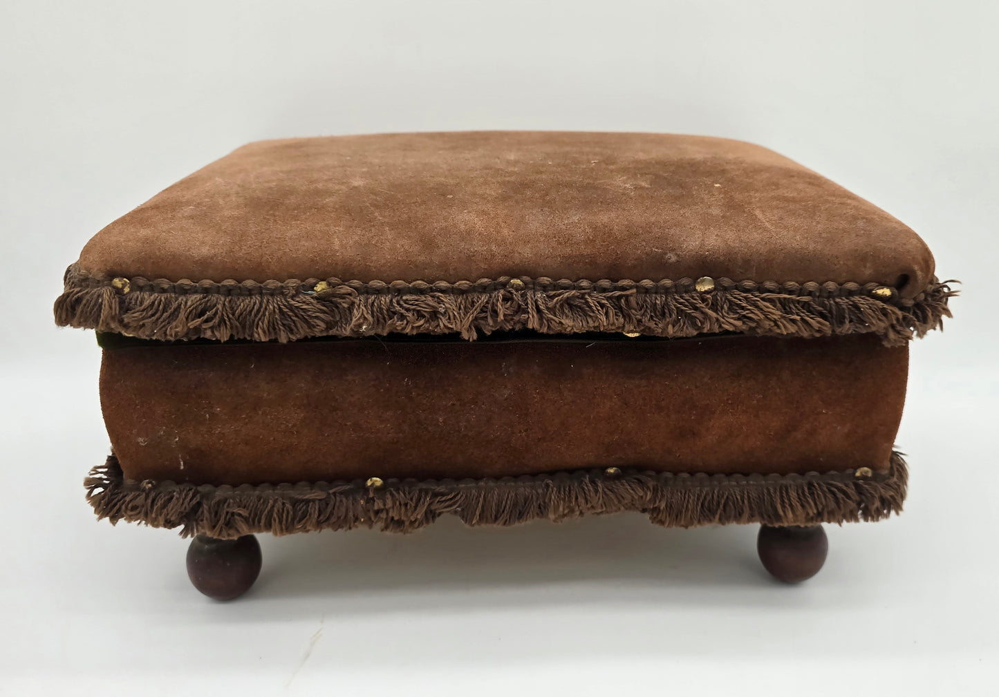 Antique Victorian The Strand Stool Sewing Small Foot Stool with Storage