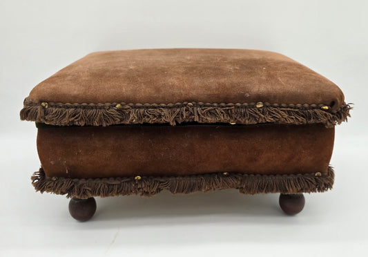 Antique Victorian The Strand Stool Sewing Small Foot Stool with Storage