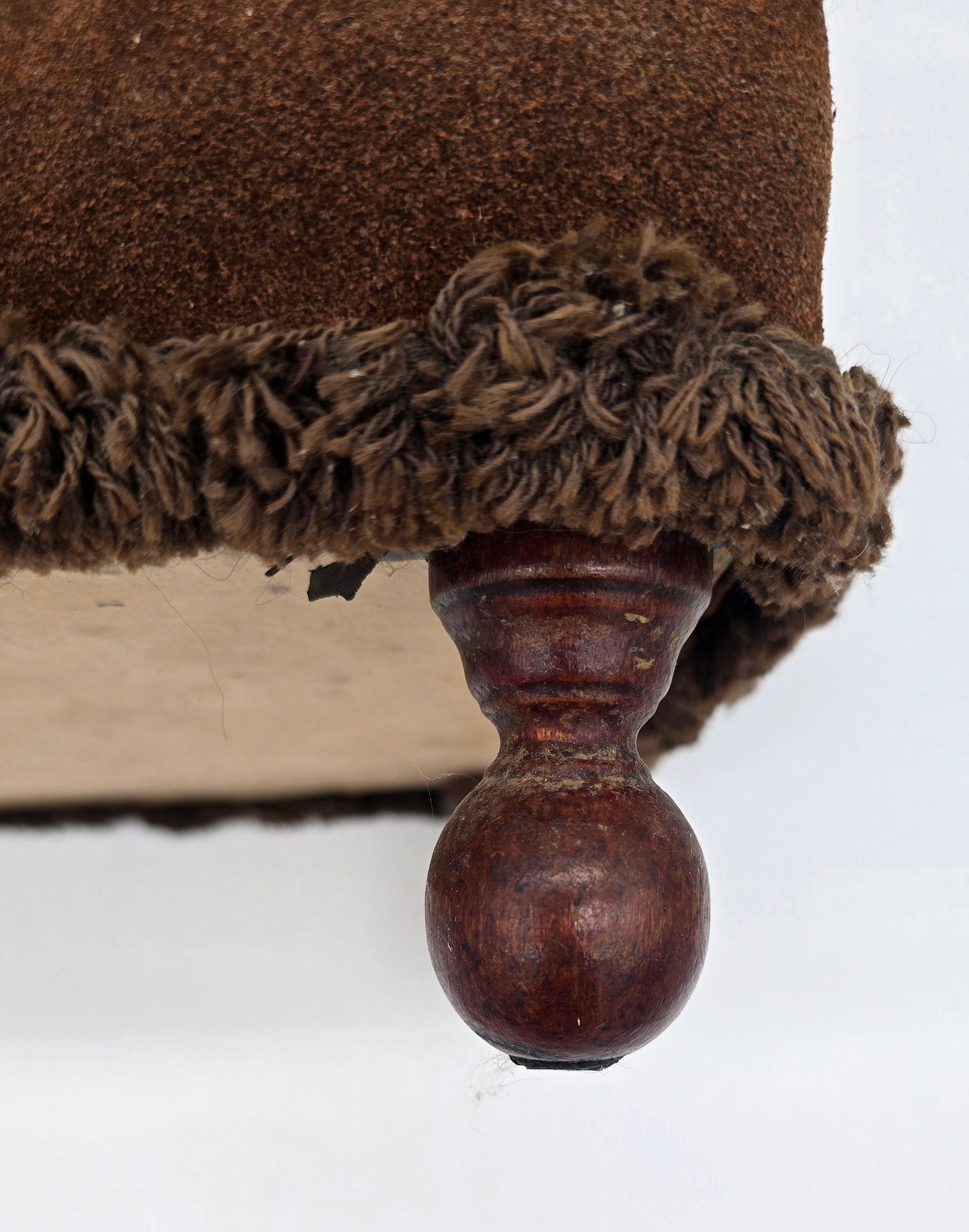 Antique Victorian The Strand Stool Sewing Small Foot Stool with Storage