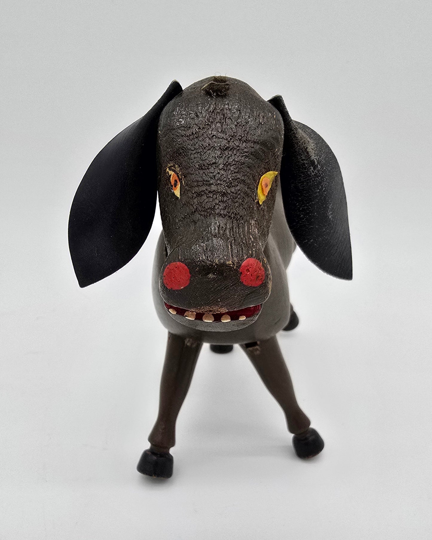 Antique German Schoenhut Humpty Dumpty Circus Wooden Poseable Toy Donkey