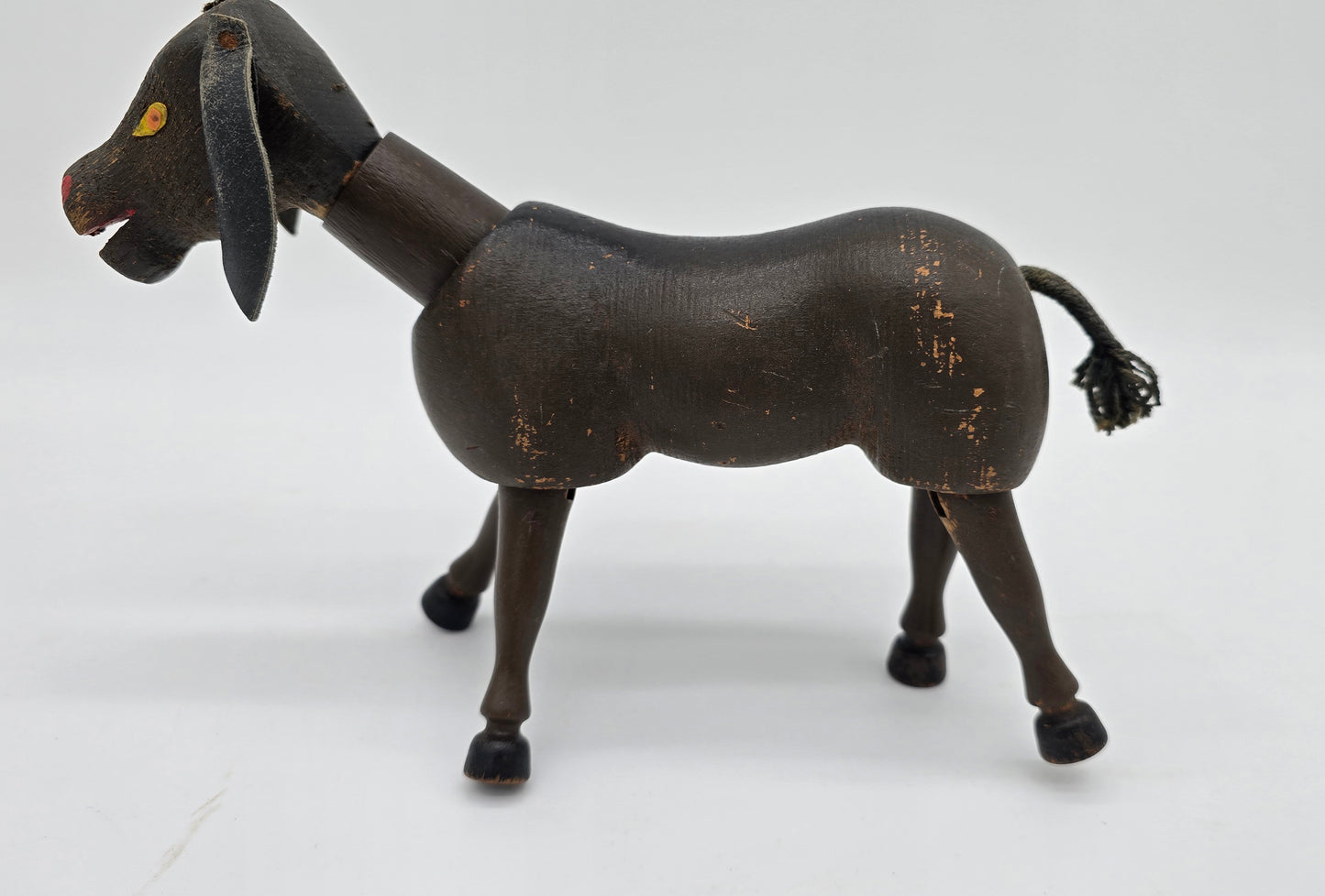 Antique German Schoenhut Humpty Dumpty Circus Wooden Poseable Toy Donkey