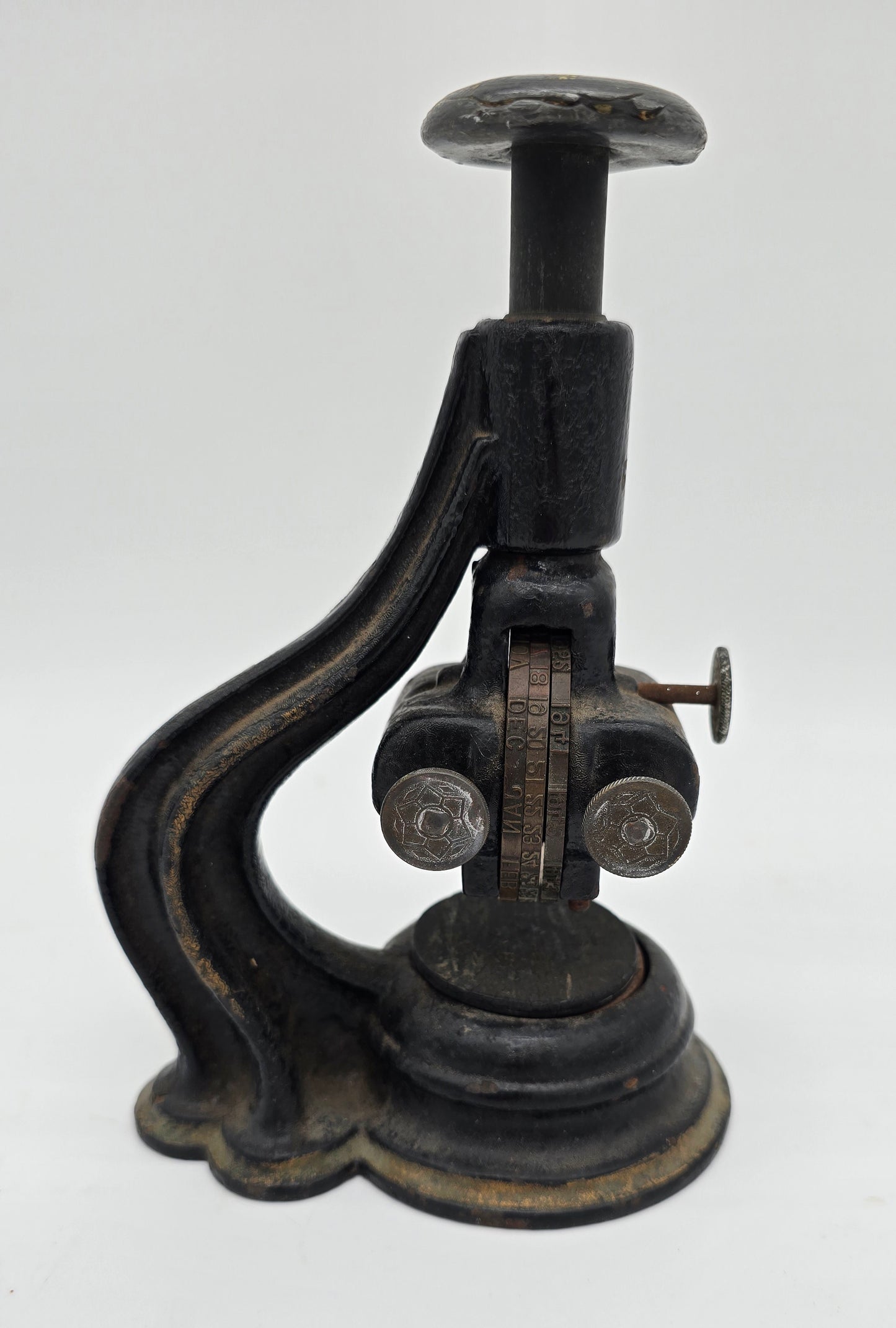 Antique Cast Iron Date Stamp Validator Machine 1941 - 1952