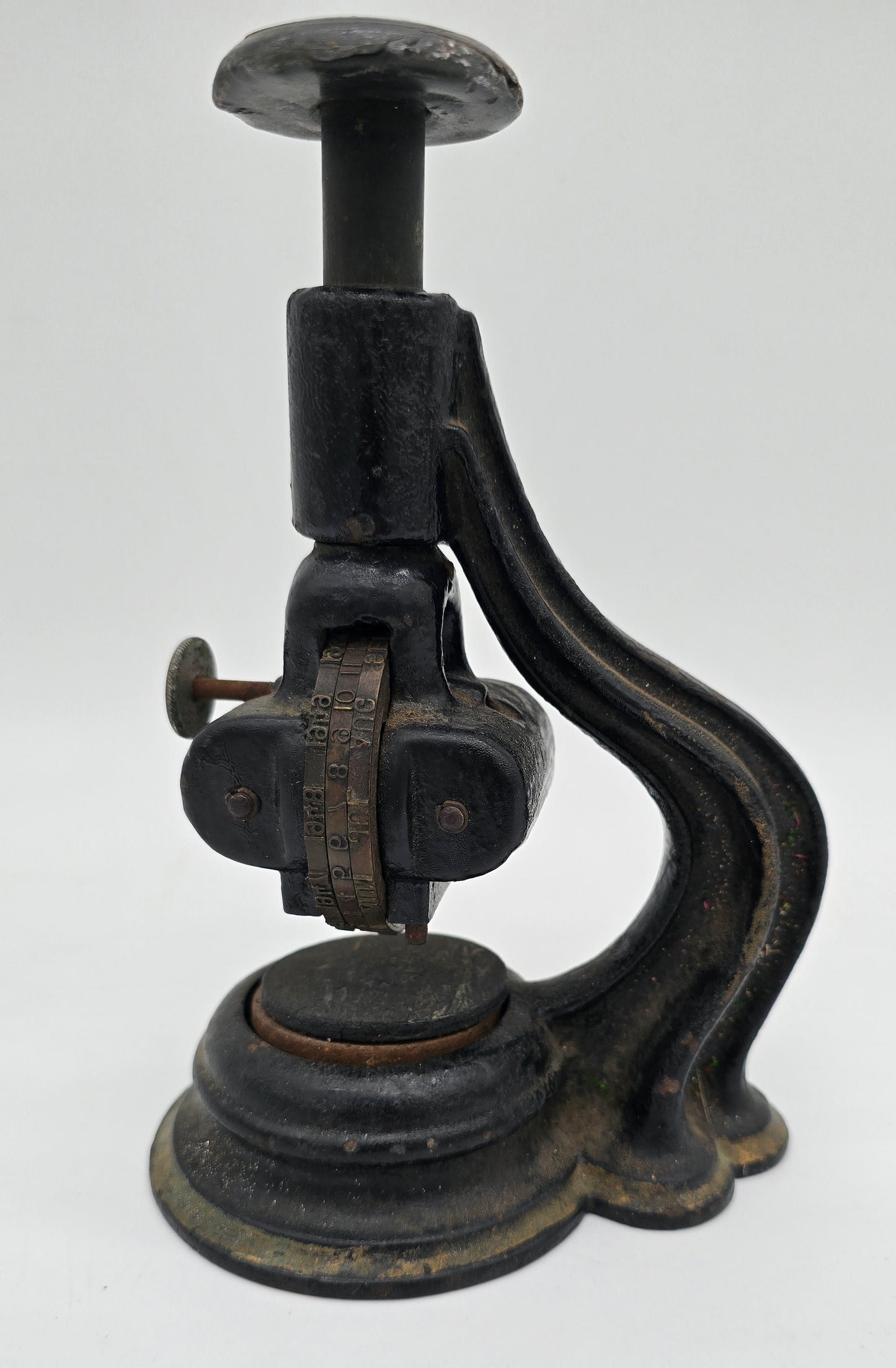 Antique Cast Iron Date Stamp Validator Machine 1941 - 1952