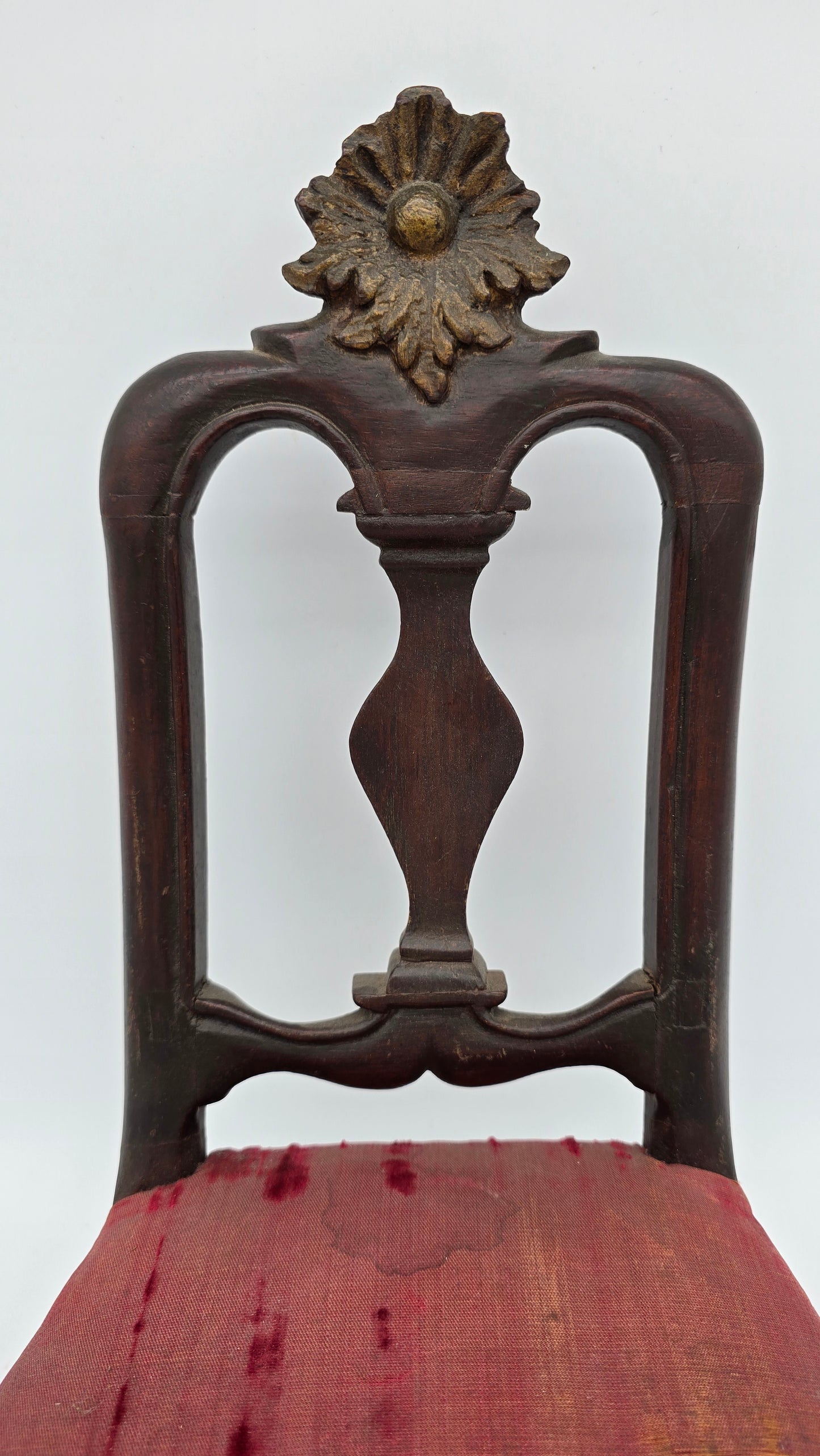 Antique Miniature Salesman Sample Baroque Queen Anne Side Chair