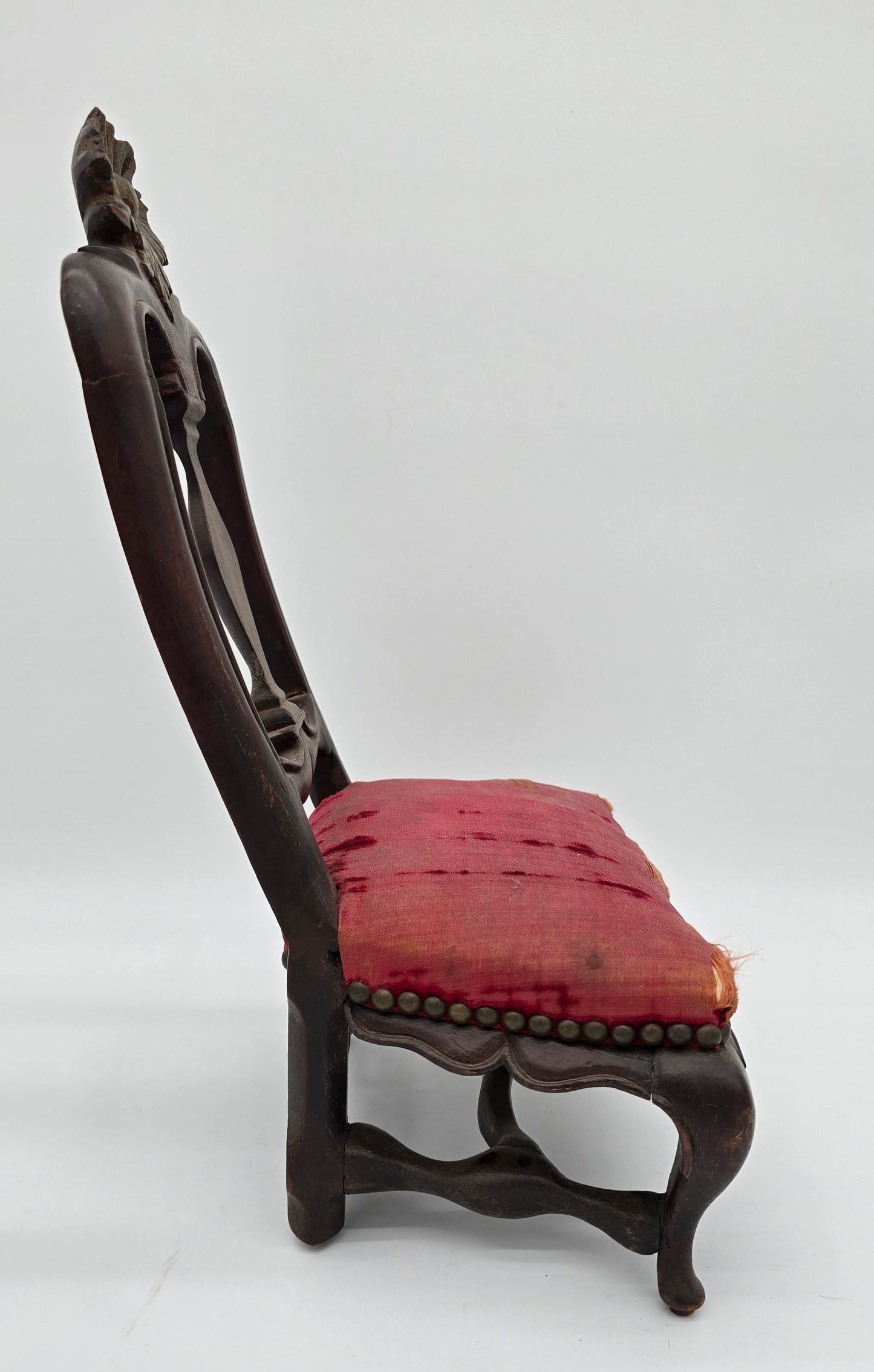 Antique Miniature Salesman Sample Baroque Queen Anne Side Chair