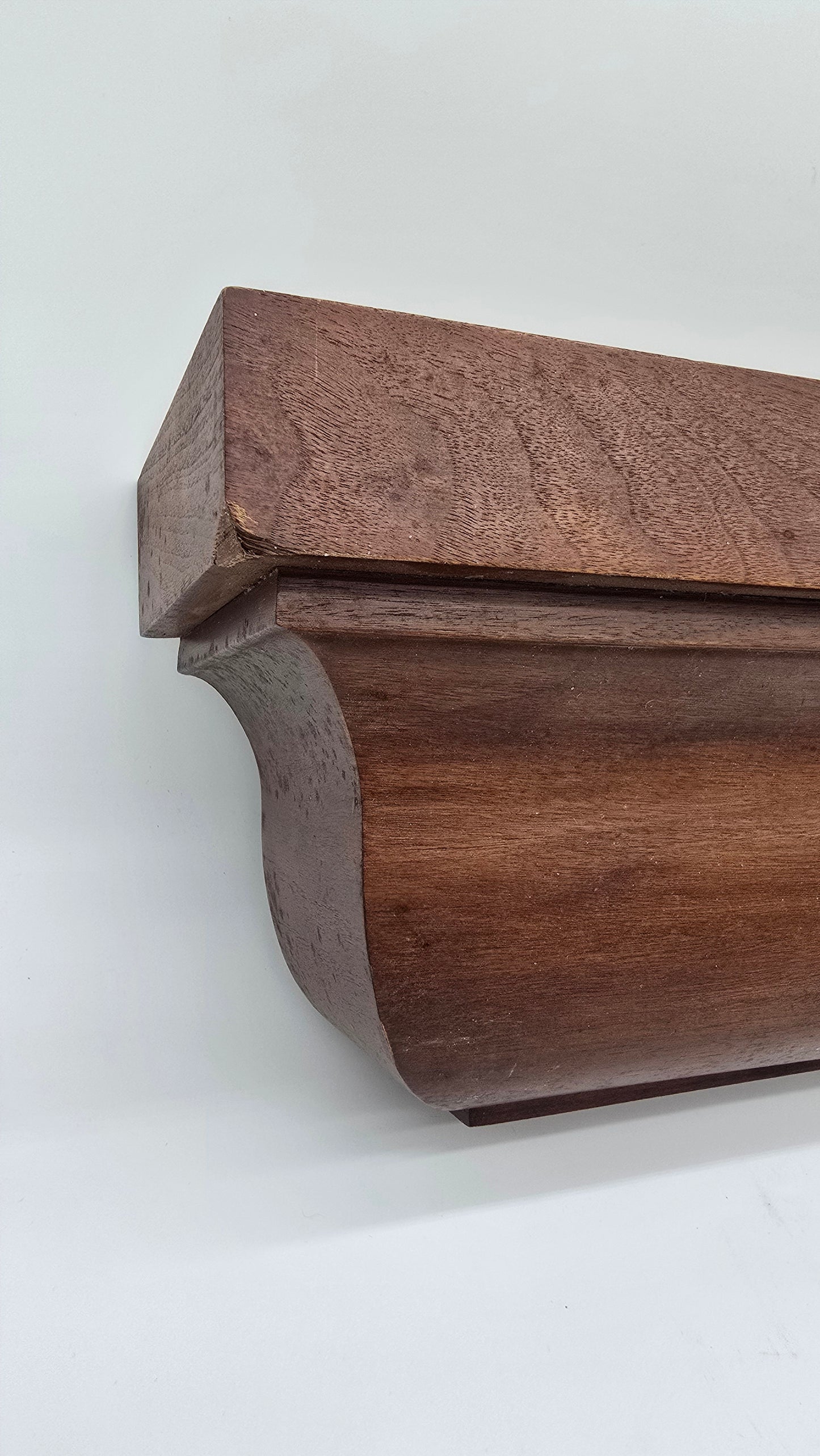 Antique Vintage Solid Wood Floating Wall Shelf