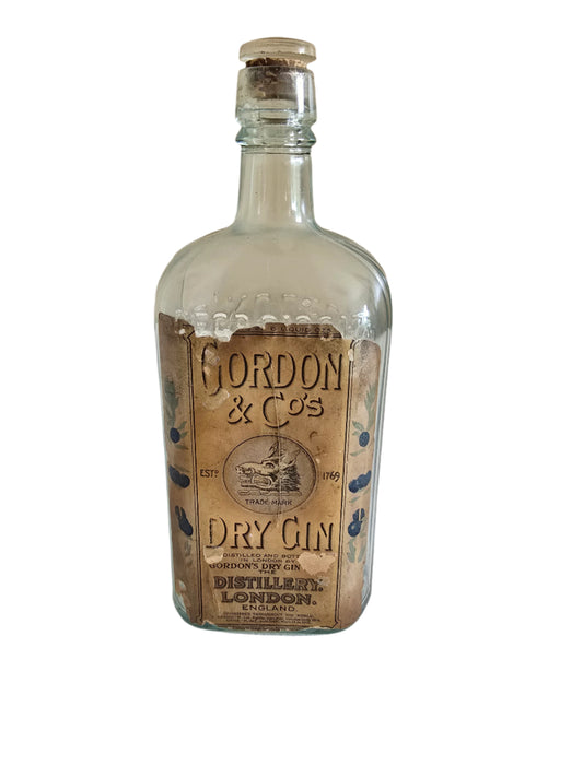 antique gordon & co dry gin bottle london england