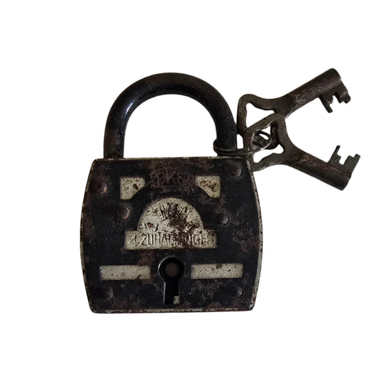 antique bks german zuhaltungen padlock with keys