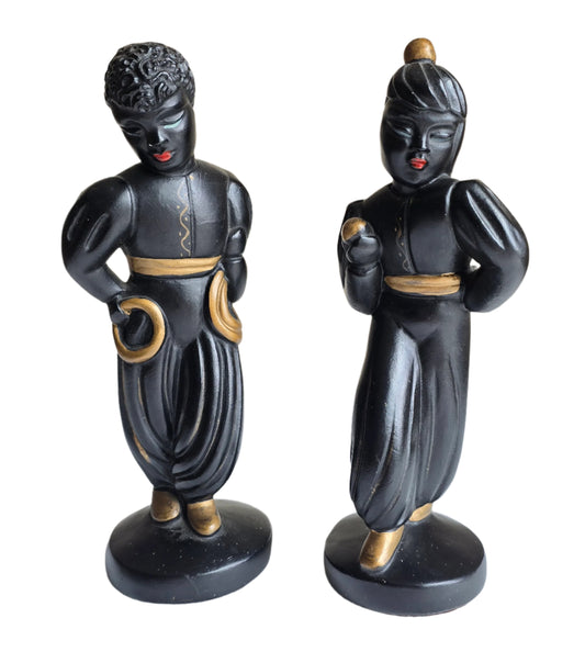 vintage alexander backer abco pair nubian african dancers
