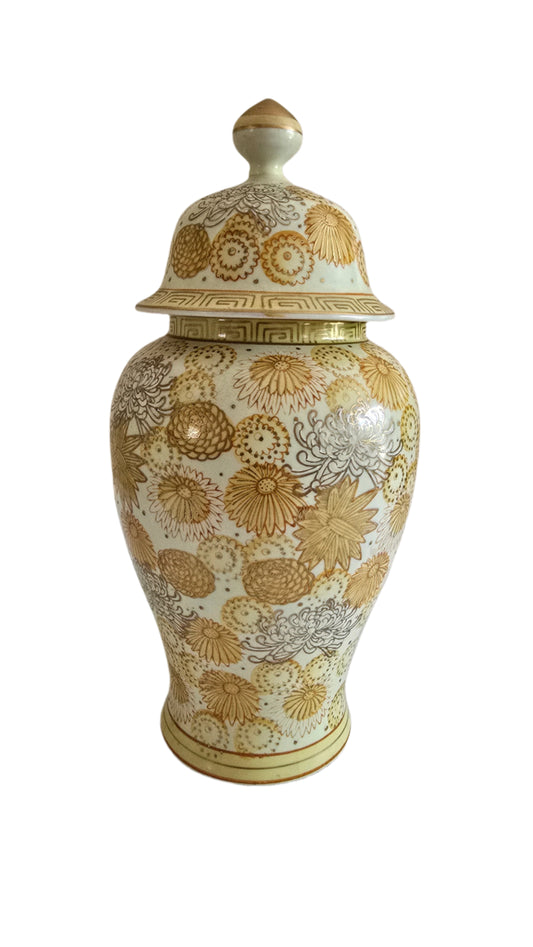 vintage andrea by sadek gold painted ginger jar