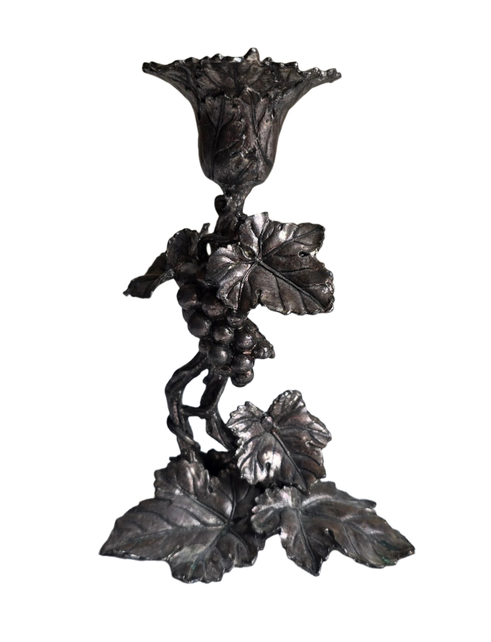 vintage arthur court grapevine candlestick candle holder