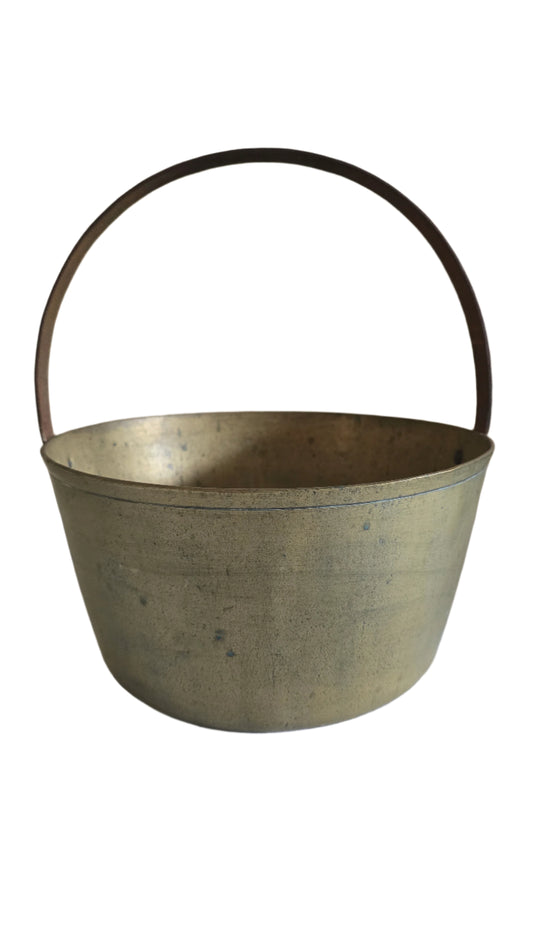vintage brass jam pan cooking pot