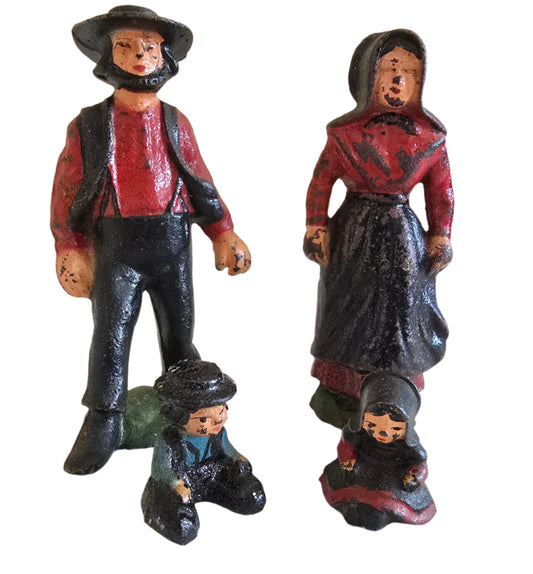 vintage cast iron amish family