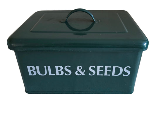 vintage green enamel bin container garden