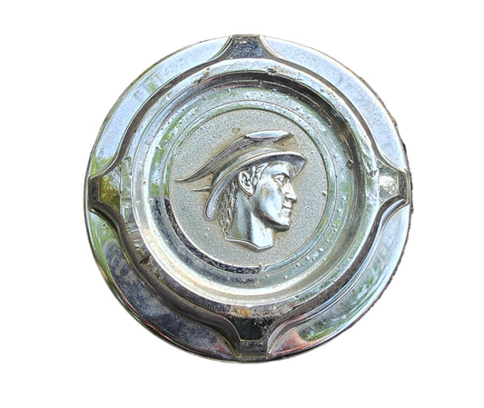 vintage mercury comet gas cap with mercury man emblem