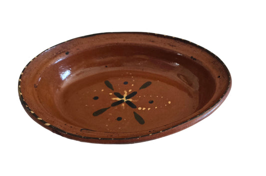 vintage redware platter