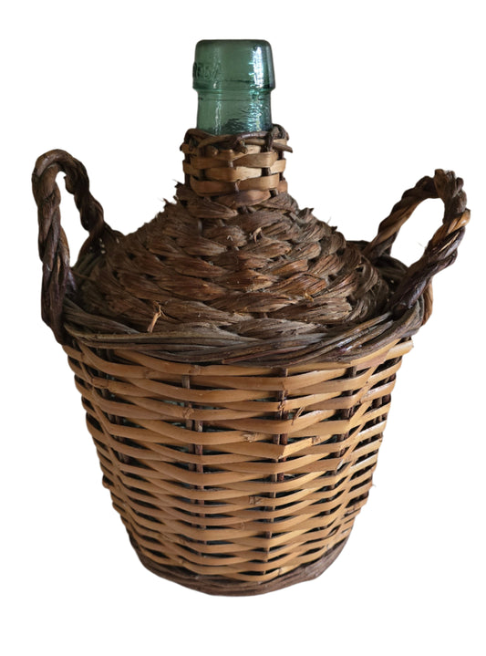 vintage viresa demijohn wicker wrapped bottle 